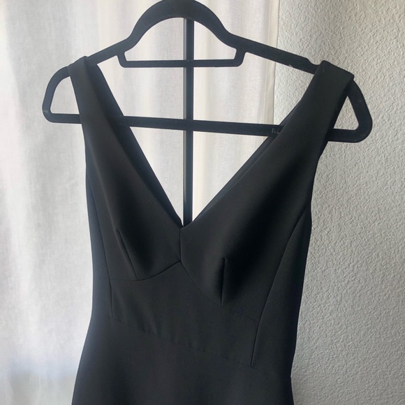 SALONI Stunning Plunge Ruffle Little Black Dress - Picture 4 of 8